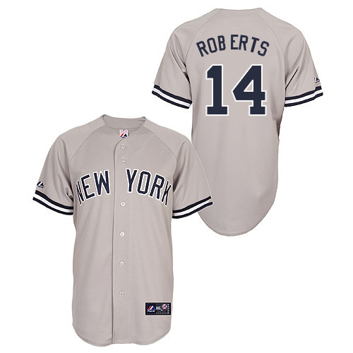 Brian Roberts #14 Youth Baseball Jersey-New York Yankees Authentic Road Gray MLB Jersey